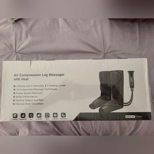 Advanced Air Compression Leg Massager with Heat - Black By Fit King